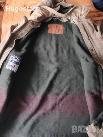 Винтидж Iceberg топла военна парка шуба с дебела подплата качулка Хл, снимка 6 - Якета - 53377931