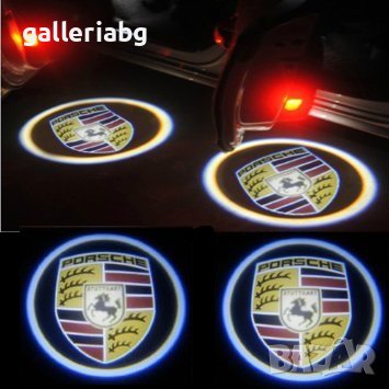 ЛЕД Светещ Проектор за врата на Porsche - Порше LED, снимка 1 - Аксесоари и консумативи - 39501585
