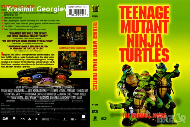 Продавам на флаша или  видео касети с филми за деца -Костенурките нинджа -13 филма
