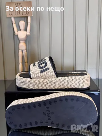 Fendi Дамски Чехли На Платформа Фенди Код E282, снимка 9 - Чехли - 50415547