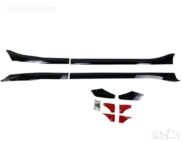 Добавки за прагове за Tesla Model 3 (2017-2022) черен гланц, снимка 3 - Аксесоари и консумативи - 53151770