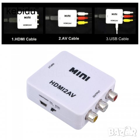 Аудио/Видео активен конвертор от HDMI към AV (CVBS) , снимка 5 - Кабели и адаптери - 26546612