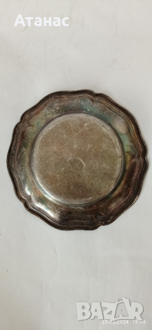 Посребрена чинийка,маркирана., снимка 3 - Антикварни и старинни предмети - 44913065