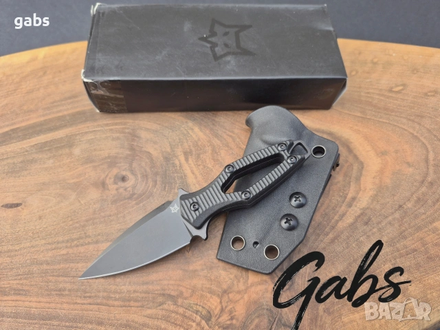 Компактен тактически нож FOX Aka Elmax,фултанг с кания Kydex, снимка 2 - Ножове - 53377127