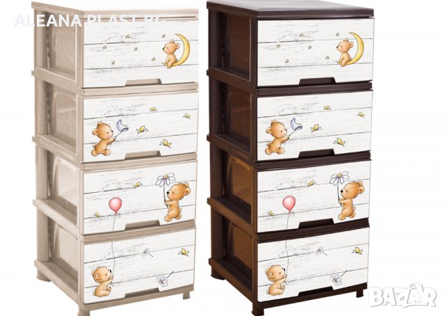 Детски шкаф с четири чекмеджета и декор в Мебели за детската стая в гр.  Варна - ID31052351 — Bazar.bg