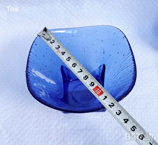 Стъклена посуда в синьо , снимка 8 - Други - 49976591