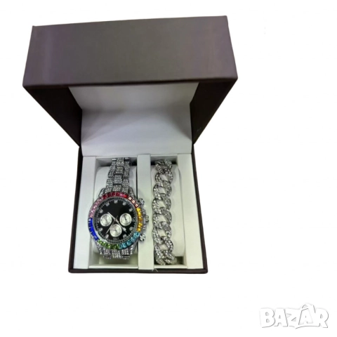 Луксозен комплект, гривна и часовник, снимка 6 - Бижутерийни комплекти - 52055571