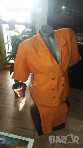 Готин портокалов костюм, снимка 2 - Сака - 28794671