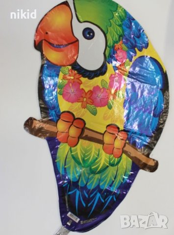 шарен папагал голям фолио фолиев балон хелий и въздух парти рожден ден