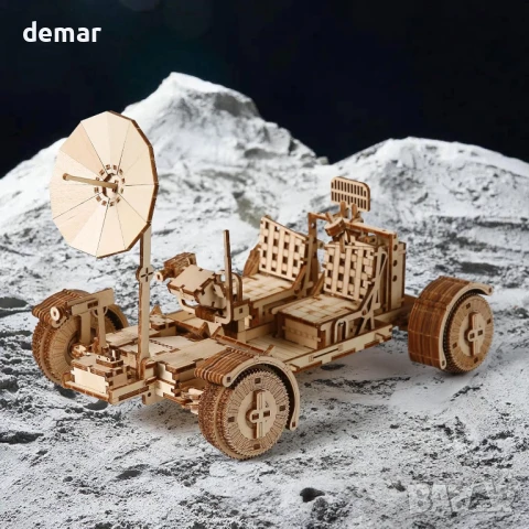 3D пъзел comfoyar Lunar Rover, дървен модел за сглобяване, снимка 4 - Пъзели - 51272048