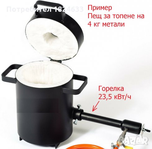 Горелка за пещ за топене на метали, оджак, огнище. 23,5-90,5кВт, снимка 13 - Други машини и части - 28180717