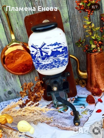 Стенна порцеланова мелничка Delft , снимка 4 - Сервизи - 53092436