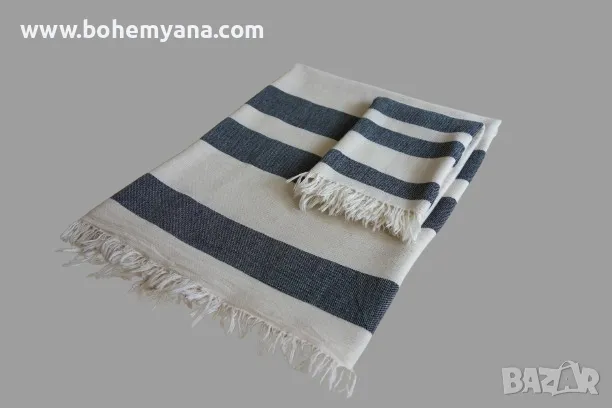 Ленени кърпи – комплект Графит, снимка 5 - Хавлиени кърпи - 47358977