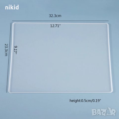 Грамадна правоъгълна подложка плитка форма силиконов молд за работа с фондан шоколад смола гипс и др, снимка 2 - Форми - 35419089