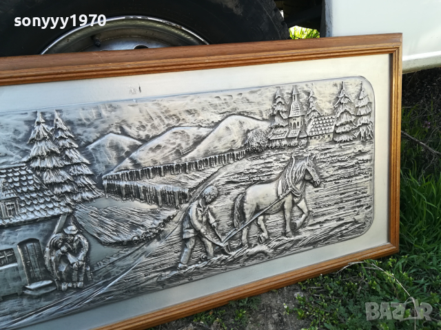 ГОЛЯМА КАРТИНА ОТ ГЕРМАНИЯ-МЕТАЛ ДЪРВО 2303241708, снимка 11 - Антикварни и старинни предмети - 44911475