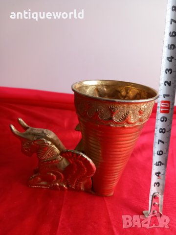 Стара ПЕРСИЙСКА Ритонна Чаша с Позлата , РИТОН, снимка 5 - Антикварни и старинни предмети - 43757730