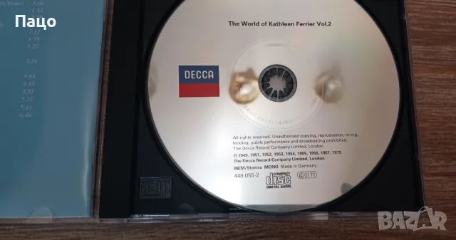Kathleen Ferrier - Kathleen Ferrier/промо цена/, снимка 4 - CD дискове - 47736296