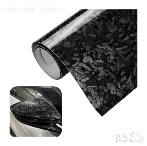 Фолио Кован Карбон Mercado Trade, Гланц, Premium, 152см, Черен