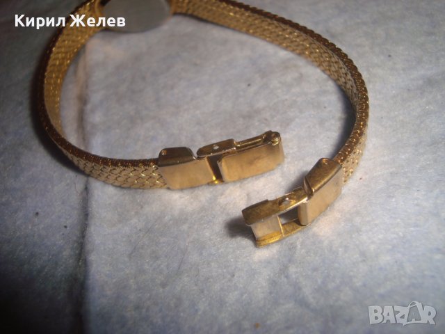 ПОЗЛАТЕН ЛУКСОЗЕН МАРКОВ ДАМСКИ КВАРЦОВ ВИНТИДЖ ЧАСОВНИК с ПОЗЛАТЕНА ВЕРИЖКА Тип ГРИВНА 32543, снимка 3 - Дамски - 38387606