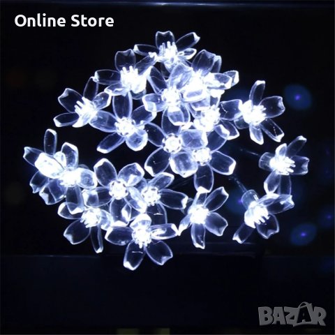 Многоцветни коледни LED лампички с цветя с щепсел, снимка 12 - Декорация за дома - 42964570