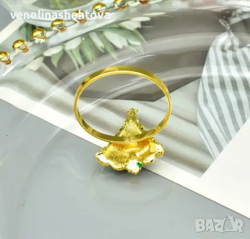 Коледна елха Пръстен за салфетки от плат , снимка 3 - Декорация за дома - 48051778