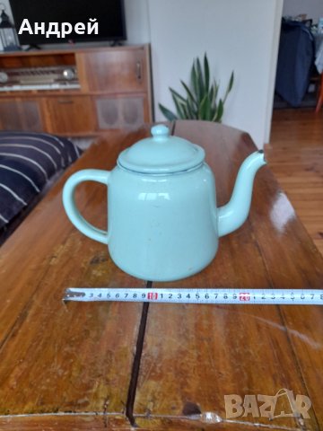 Стар емайлиран чайник #42, снимка 3 - Други ценни предмети - 43156023