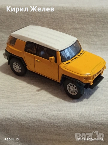 Метална количка Toyota Cruiser много красива за КОЛЕКЦИЯ ДЕКОРАЦИЯ 48748