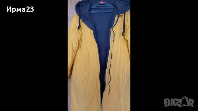 Дълго топло яке с две лица, снимка 3 - Якета - 43365923