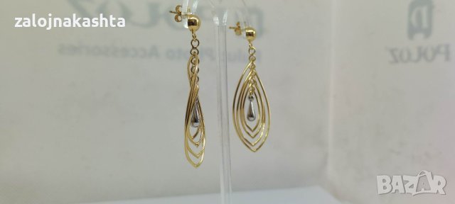 Нови Златни обеци-3,52гр/14кр, снимка 4 - Обеци - 40663088