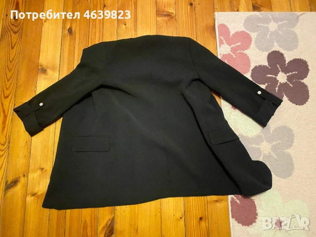 Дамско черно сако -xs,чисто нов , снимка 3 - Сака - 52586800