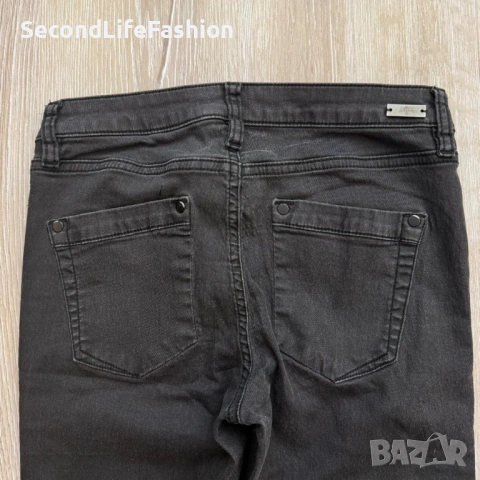 Дънки Mos Mosh Kathleen Glam Slim fit, байкър черни тесни дамски размер 27, снимка 7 - Дънки - 53274473