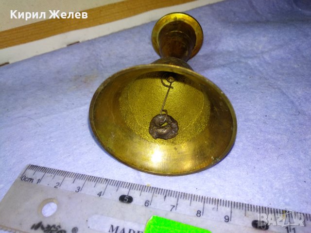 СТАР БРОНЗОВ СВЕЩНИК - ЗВЪНЧЕ / КАМБАНКА За КОЛЕКЦИЯ РЕТРО ИНТЕРИОР 42664, снимка 2 - Вази - 43828104