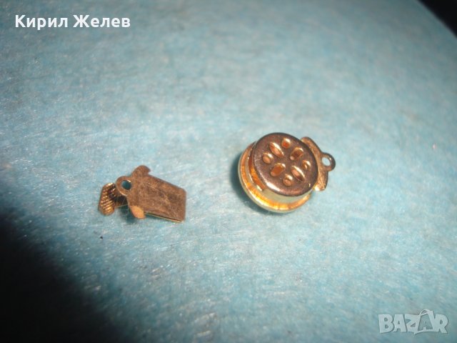 СТАРА ПОЗЛАТЕНА ВИНТИДЖ ЗАКОПЧАЛКА за КОЛИЕ с ФАСЕТИРАН КАМЪК КРИСТАЛ КАРАБИНКА за БИЖУ 26672, снимка 4 - Антикварни и старинни предмети - 34806288