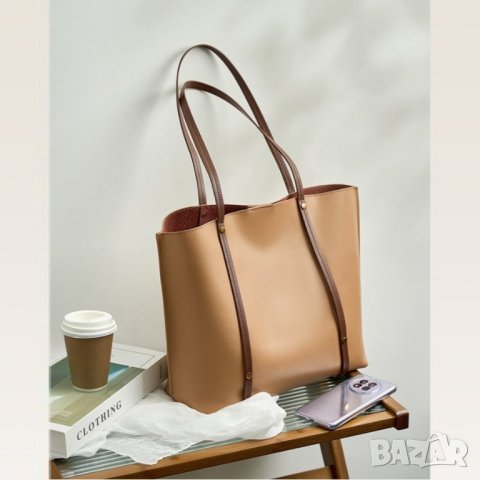 Дамска чанта Естествена кожа Brown 1155, снимка 7 - Чанти - 44000218