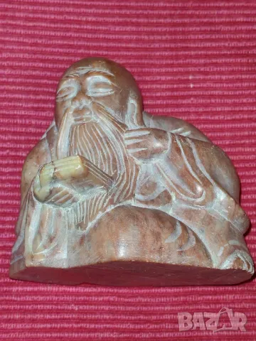 Стара китайска мраморна статуетка. , снимка 8 - Колекции - 49749509