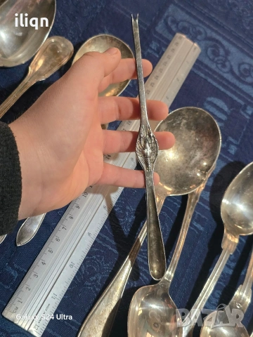Посребрени прибори 0.700 Грама. Разгледайте и останалите ми обяви. , снимка 6 - Прибори за хранене, готвене и сервиране - 53285097
