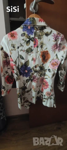 Дамско сако на цветя, снимка 2 - Сака - 51155626