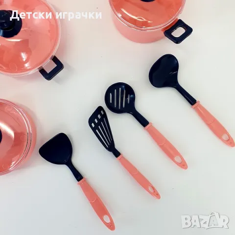 Детски комплект розови тенджери и тигани, снимка 4 - Образователни игри - 50285504