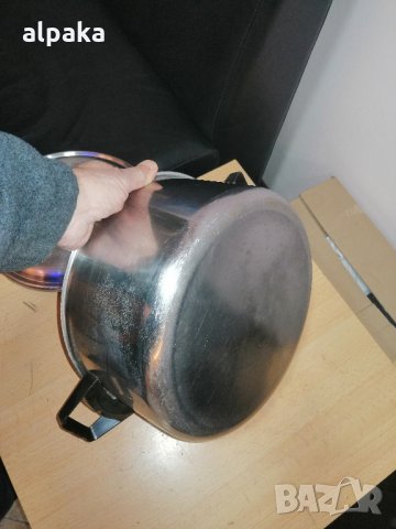 Продавам 8литрова българска тенджера, алпака, на Хром Силистра #296 , снимка 3 - Съдове за готвене - 34874007