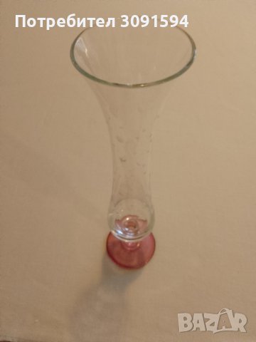 Стилна ваза от кристално стъкло  Размер 24см, снимка 18 - Антикварни и старинни предмети - 43582240