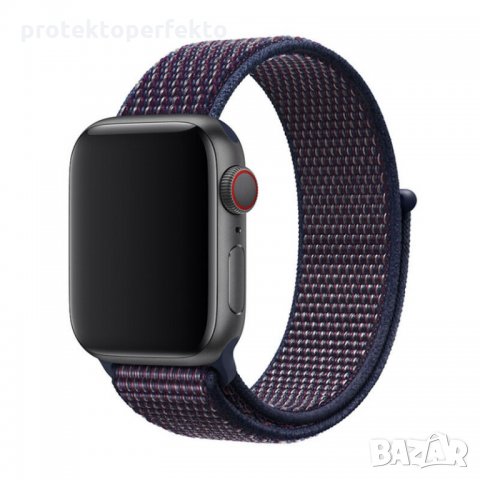 Текстилна каишка band за Apple Watch - 42мм/ 44mm/ 45 mm- велкро, снимка 7 - Каишки за часовници - 28461582
