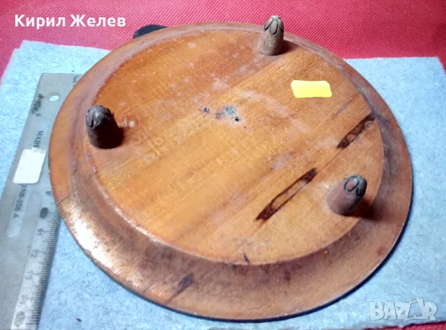 Старинен ЕТНОГРАФСКИ ДЪРВЕН ПОДНОС За КАФЕ РЪЧНО ПИРОГРАФИРАН МАЙСТОРСКА ИЗРАБОТКА 47643, снимка 3 - Антикварни и старинни предмети - 47920348