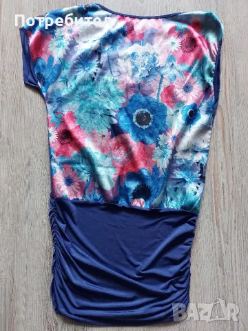 Дамска туника с къс ръкав М-L, снимка 1