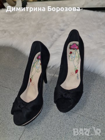 Дамски обувки набук на тънко токче, снимка 5 - Дамски обувки на ток - 43555446