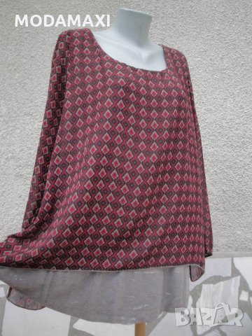 4XL Нова туника с пайети от два пласта, снимка 3 - Туники - 32586662