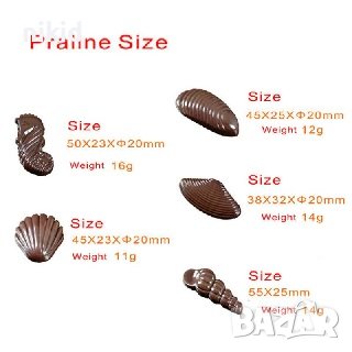 Морско Дъно морски пластмасова форма Поликарбонатна отливка калъп Шоколадови бонбони пралини, снимка 3 - Форми - 37075688