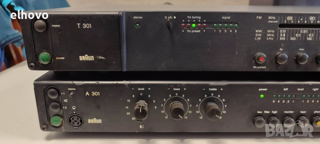 Стерео усилвател и тунер Braun A 301, T301, снимка 3 - Ресийвъри, усилватели, смесителни пултове - 52883081