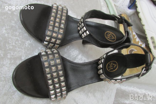 НОВИ елегантни дамски сандали , летни обувки N - 39 - 40 ASH® original, 3x 100% естествена кожа, снимка 6 - Сандали - 26217982