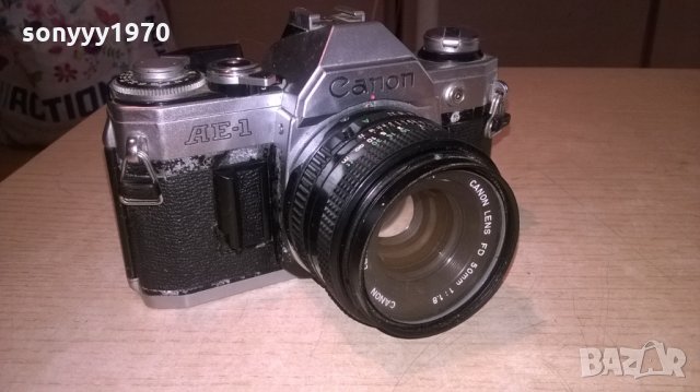 canon ae-1 made in japan-ретро фото-внос франция, снимка 1 - Фотоапарати - 26236497