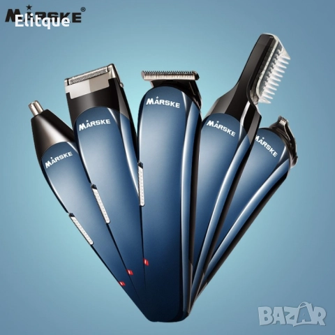 Електрическа самобръсначка МARSKE  с 5 накрайника SHAV9, снимка 2 - Тримери - 52807086